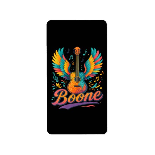 Étiquette Guitare Boone (Devant)