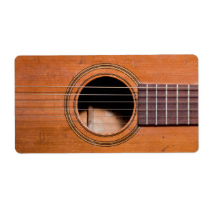 Étiquette Guitare rustique