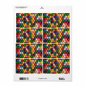 Étiquette Gumballs (Feuille entière)