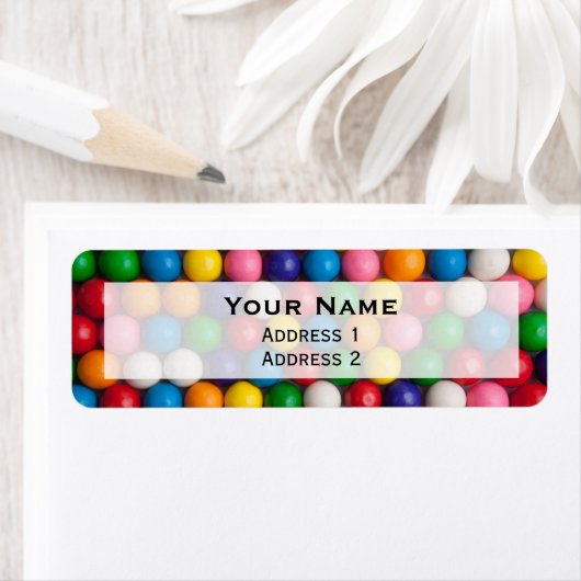 Étiquette Gumballs (En situation)