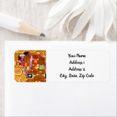 Étiquette Gustav Klimt Arbre de vie (En situation)