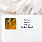 Étiquette Gustav Klimt Birch Trees (En situation)