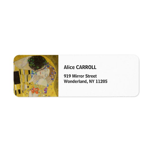 Étiquette Gustav Klimt - Le baiser (Devant)