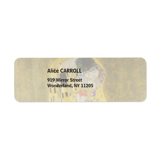 Étiquette Gustav Klimt - Le baiser (Devant)