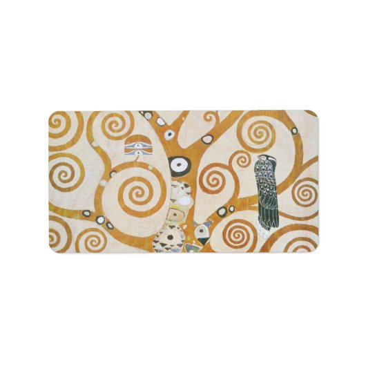 Étiquette Gustav Klimt The Tree of Life Art Nouveau (Devant)