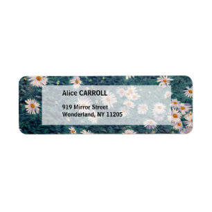 Étiquette Gustave Caillebotte - Lit de marguerites, détails