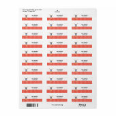 Étiquette Gymnastic Boy Return Address (Rouge) (Feuille entière)