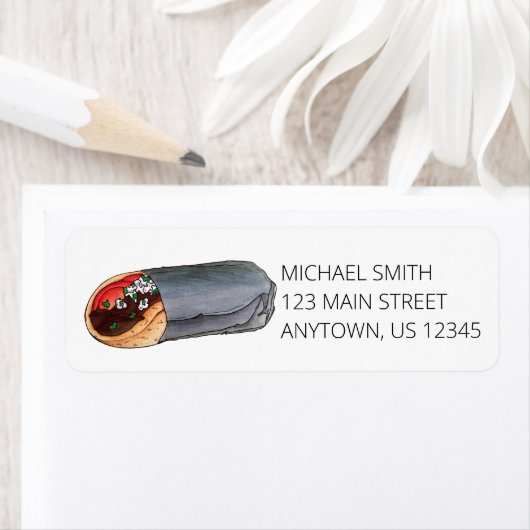 Étiquette Gyro Gyro Méditerranéen Restaurant (En situation)