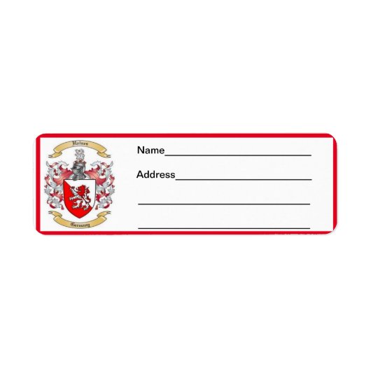 Étiquette Haines Family Crest (Devant)