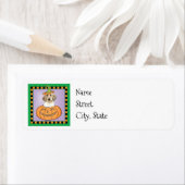 Étiquette Halloween Anglais Setter (En situation)