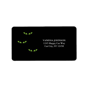 Étiquette Halloween Cat Eyes Déplaisant Retours Adresse Étiq