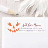 Étiquette Halloween Citrouille Jack-o'-lantern fille personn (En situation)