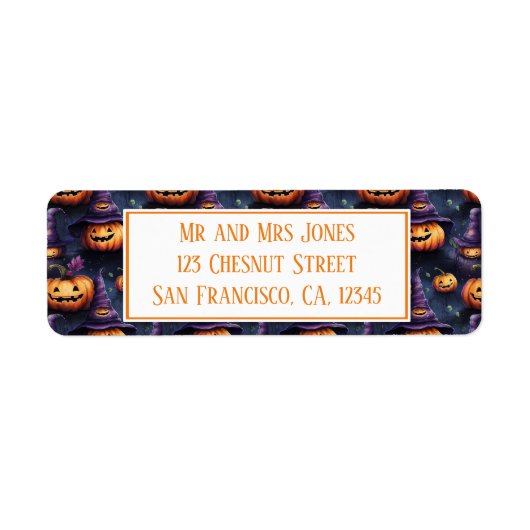 Étiquette Halloween citrouille magique Casquettes (Devant)