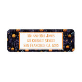 Étiquette Halloween Citrouille mignon (Devant)