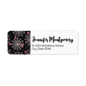 Étiquette Halloween Cobwebs & Spiders Pattern (Devant)