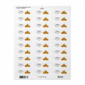 Étiquette Halloween Cute Jack O'lanterns Adresse de retour (Feuille entière)