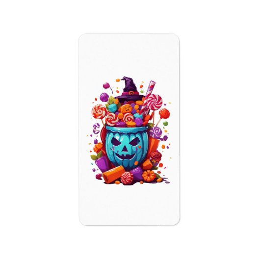 Étiquette Halloween drôle  (Devant)