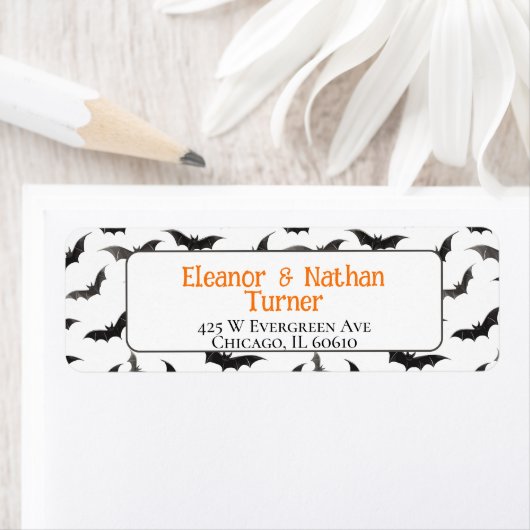 Étiquette Halloween éffrayante (En situation)