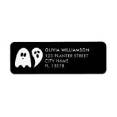 Étiquette Halloween fantôme (Devant)