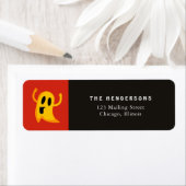 Étiquette Halloween fantôme mignon (En situation)