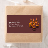 Étiquette Halloween Ghosts Booh (En situation)