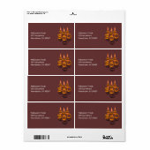 Étiquette Halloween Ghosts Booh (Feuille entière)