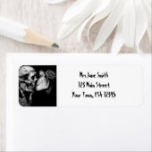 Étiquette Halloween gothique (En situation)