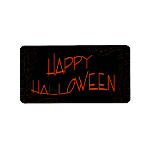 Étiquette Halloween heureux
