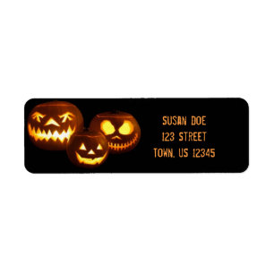 Étiquette Halloween Jackolantern Éffrayant Festif retour 