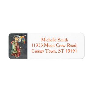 Étiquette Halloween L Personnalisé Floral Sugar Skull person