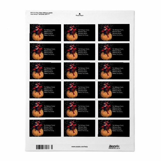 Étiquette Halloween : La Frontière Finale (Feuille entière)