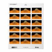 Étiquette Halloween La main verte terrifiante avec des ongle (Feuille entière)