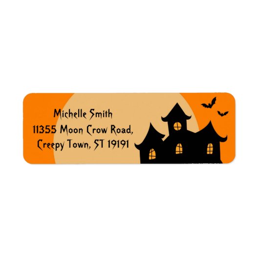 Étiquette Halloween personnalisée (Devant)