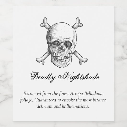 Étiquette Halloween Poison Win (Étiquettes simples)