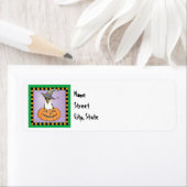 Étiquette Halloween Smooth Collie (En situation)