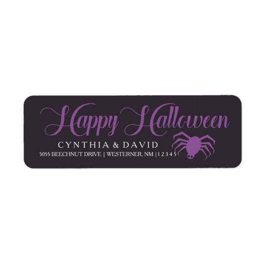 Étiquette Halloween Spider (Devant)