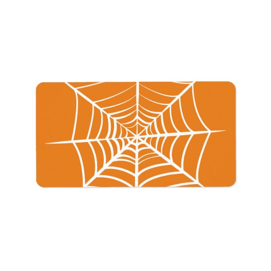 Étiquette Halloween Spider Web (Devant)