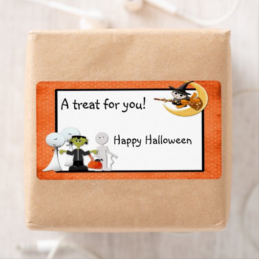 Étiquette Halloween Spooks (En situation)