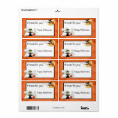 Étiquette Halloween Spooks (Feuille entière)