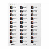 Étiquette Halloween squelette déplaisant (Feuille entière)