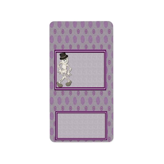 Étiquette Halloween Squelette Hershey Miniature Candy Wrappe (Devant)