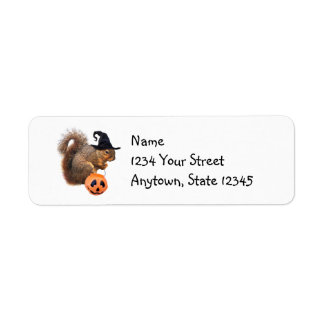Étiquette Halloween Squirrel Return Address Labels