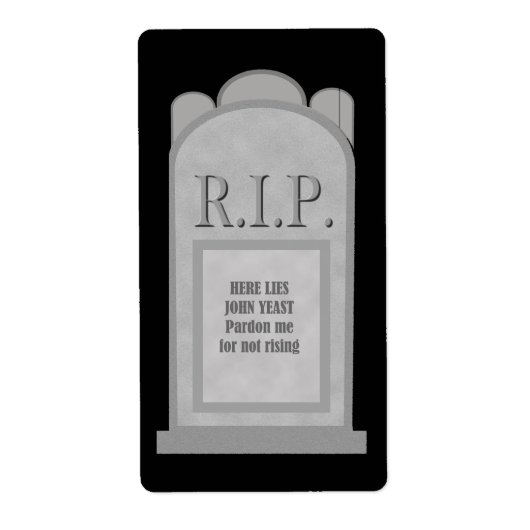 Étiquette Halloween Tombstone (Devant)