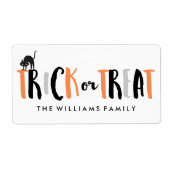Étiquette Halloween Trick ou Treat (Devant)