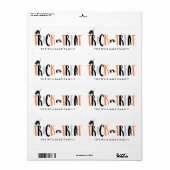 Étiquette Halloween Trick ou Treat (Feuille entière)