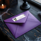 Étiquette Halloween Whimsical Wicked Witch & Spider