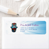 Étiquette Hamsa Judaica Arbre de Vie (En situation)