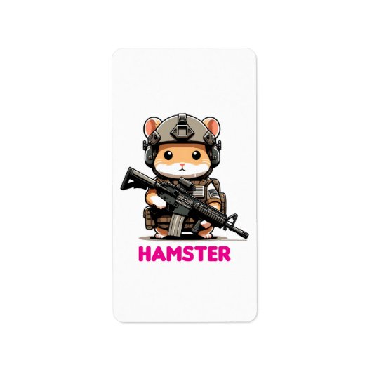 Étiquette Hamster tactique (Devant)