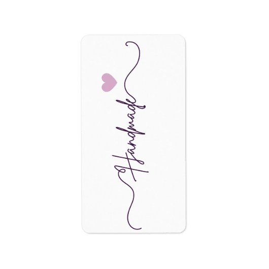 Étiquette Handmade With Love Floral Small Business Packaging (Devant)