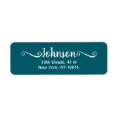 Étiquette Handwritten Script Blue Label (Devant)